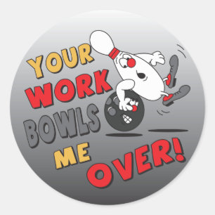 Jouw werk brengt me over ronde sticker