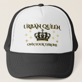 JOUW WERPHEN Women's zwarte gouden dubbele kroon f Trucker Pet