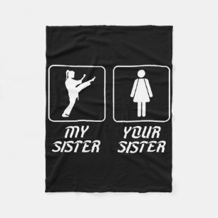Jouw Zus Mijn Zus Karate Broer Trots Karate Fleece Deken
