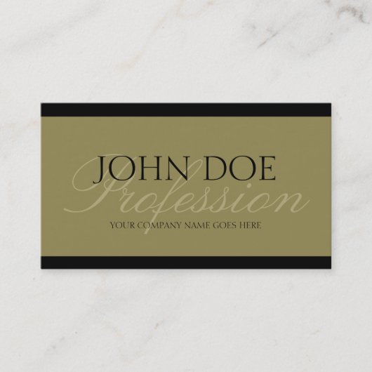 JouwJobTitle! Antiek Gold Script Visitekaartje (Voorkant)