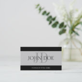JouwJobTitle Silver Banner Visitekaartje (Staand voorkant)