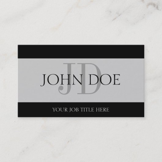 JouwJobTitle Silver Banner Visitekaartje (Voorkant)