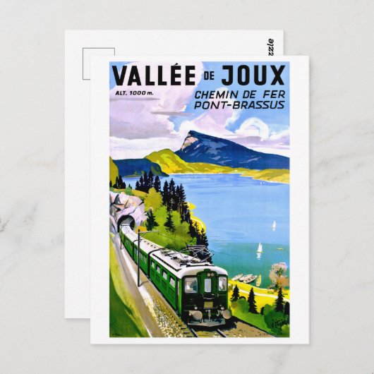 Joux valey, de brug komt uit de tunnel briefkaart (Voorkant / Achterkant)