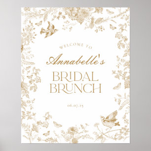 Jouy Jouy Floral Bridal Brunch Affiche de bienvenu