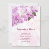 Jovely Lilacs Custom Wedding Invitation (Dos)