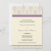 Jovely Mariage damassé Invitation (lilas/crème) (Devant)