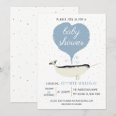 Jovely Narwhal Baby shower Invitation (Devant / Derrière)