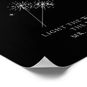 JOVI Edgy Black Mariage Sparkler Envoyer Poster (Coin)