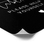 JOVI Edgy Black Modern Grazing Table Sign Poster (Hoek)