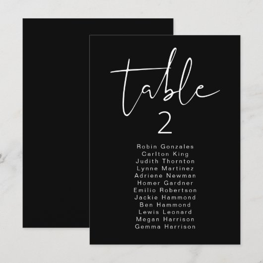 JOVI Edgy Black Table moderne Carte de siège (Devant / Derrière)