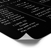 JOVI Moderne Boho Noir première année Jalon Poster (Coin)