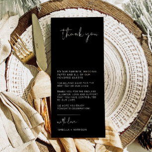 JOVI Moderne zwarte bruiloft Menu