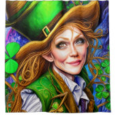 Jovial Green St Patrick's Day Douchegordijn (Voorkant)
