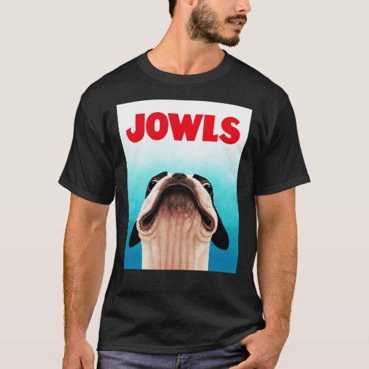 Jowls Boston Terrier poster Classic T-Shirt (Voorkant)