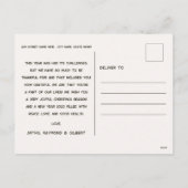 JOY 3 Aangepast Lijst kerstmis Briefkaart voor de (Achterkant)