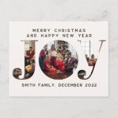 JOY 3 Aangepast Lijst kerstmis Briefkaart voor de (Voorkant)