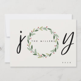 JOY | 3 Wenskaart voor kerstmis met foto's Feestdagenkaart