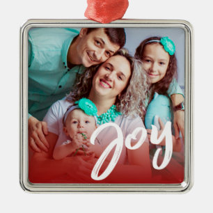 Joy   Aangepaste foto   Kerstkeramisch Ornament