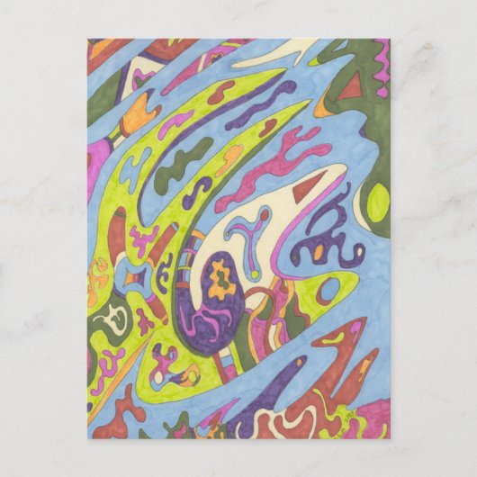 Joy, abstract briefkaart (Voorkant)