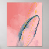 "Joy" - Abstract ontwerp op roze Poster (Voorkant)