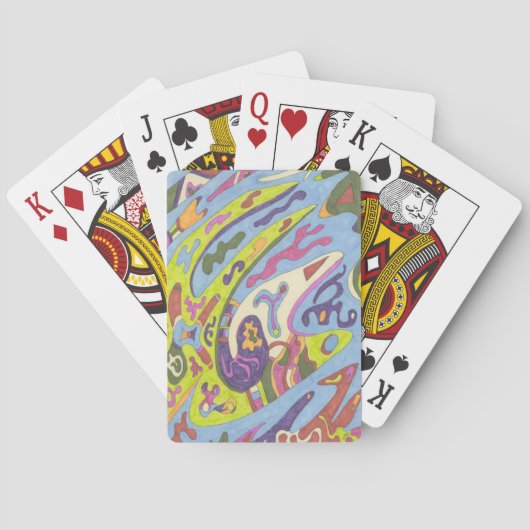 "Joy" Abstracte kunst Pokerkaarten (Achterkant)