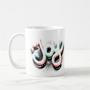 Joy Airbrush Straatkunst Neon Hand Lettering Koffiemok