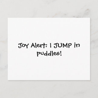 Joy Alert: Ik spring in plassen! Briefkaart