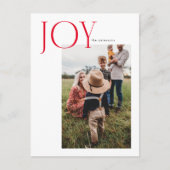 Joy Aligné Une photo Carte de poste de vacances (Devant)