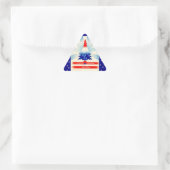 Joy American Christmas Patriotic Tree autocollant (Sac)