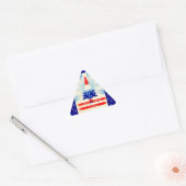 Joy American Christmas Patriotic Tree autocollant (Enveloppe)