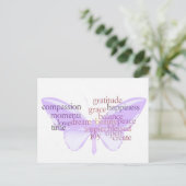 Joy and Gratitude Butterfly Briefkaart (Staand voorkant)