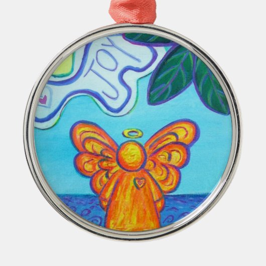 Joy and Peace Beach Angel Art Ornament Pendant (Voorkant)