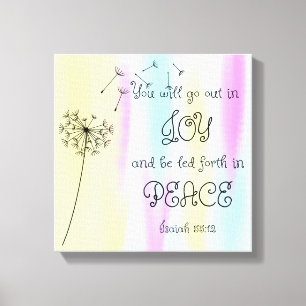 Joy and Peace Wall Art Canvas Afdruk