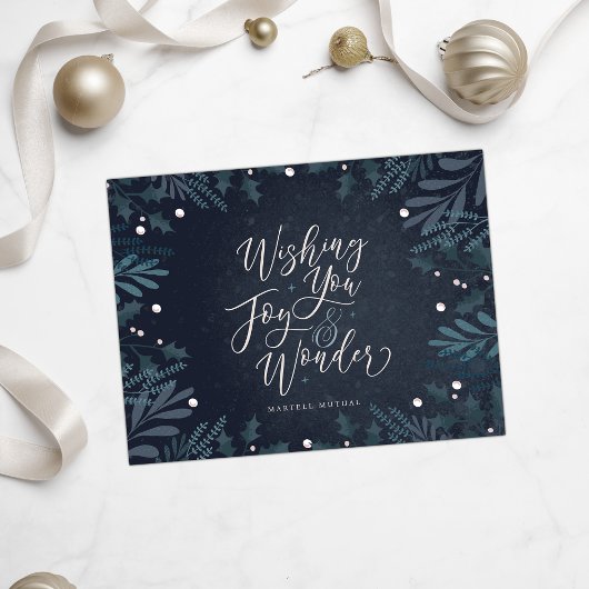 Joy and Wonder Business Holiday briefkaart