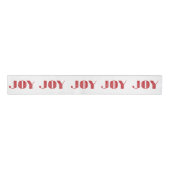 Joy Art Deco-kerstlint in rood wit Grosgrain Lint (Voorkant)