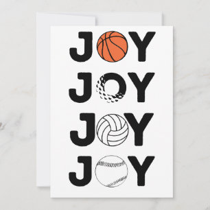 JOY Basketbal, Golfbal, Volleybal & Honkbal Feestdagenkaart