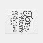 Joy Beats Bad Days Psalm 30_5 Uplifting Christian Fleece Deken (Voorkant (Horizontaal))