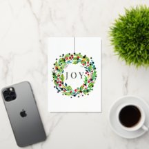 Joy Berry Krans Gevouwen Folie Kerstkaart