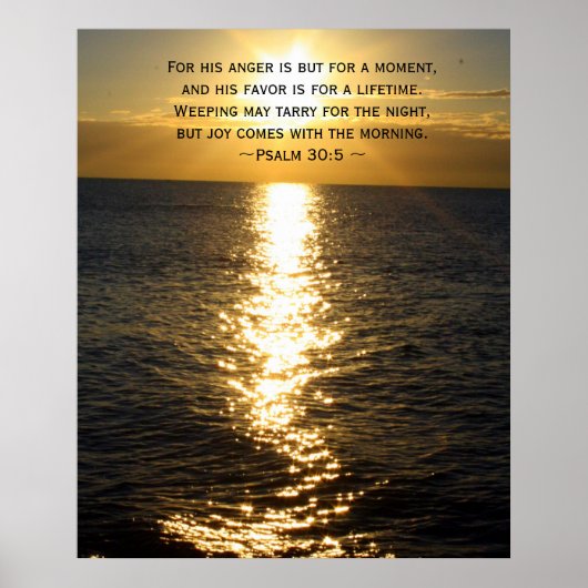Joy Bible Verse Christelijk Sunrise quote Poster (Voorkant)