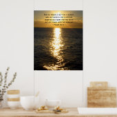 Joy Bible Verse Christian Sunrise citation Poster (Cuisine)