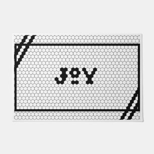 Joy Black en White Hex Tile Deurmat