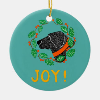 Joy Black Lab Ornament van Stephen Huneck