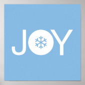 Joy Blue KerstPoster Poster (Voorkant)