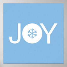 Joy Blue KerstPoster Poster
