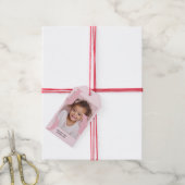 JOY Blush Pink Modern Christmas | Personalized  Cadeaulabel (Met Touw)