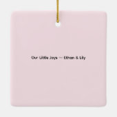 JOY Blush Pink Modern Christmas | Personalized Keramisch Ornament (Achterkant)