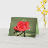 Joy Bonne Carte Rose Anniversaire (Fleur jaune)