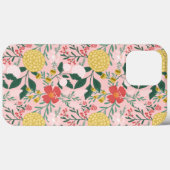 Joy Botanical Floral Festive Garden Pattern roze Case-Mate iPhone Case (Achterkant (horizontaal))