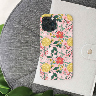 Joy Botanical Floral Festive Garden Pattern roze iPhone 13 Pro Max Hoesje