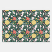 Joy Botanical Floral Festive Garden Pattern roze Inpakpapier Vel (Voorkant 2)
